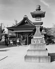 91 . SHINTO SHRINE . Shinto shrines like this were common in Japan. 